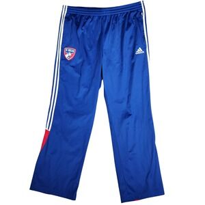 Adidas FC Dallas Track Pants Mens 2XL Blue White Red‎ Climalite Soccer